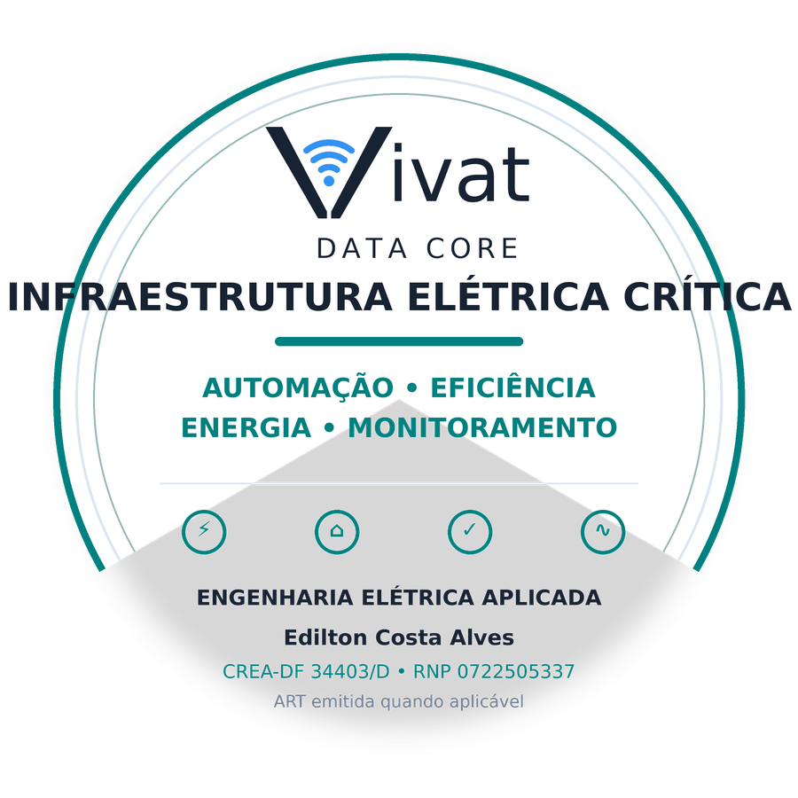 Selo Vivat Data Core para infraestrutura elétrica